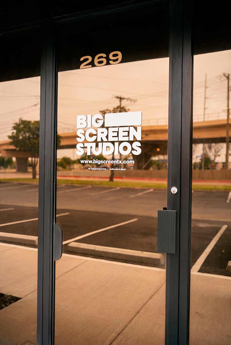 Front entrance with BSS signage on the glass door