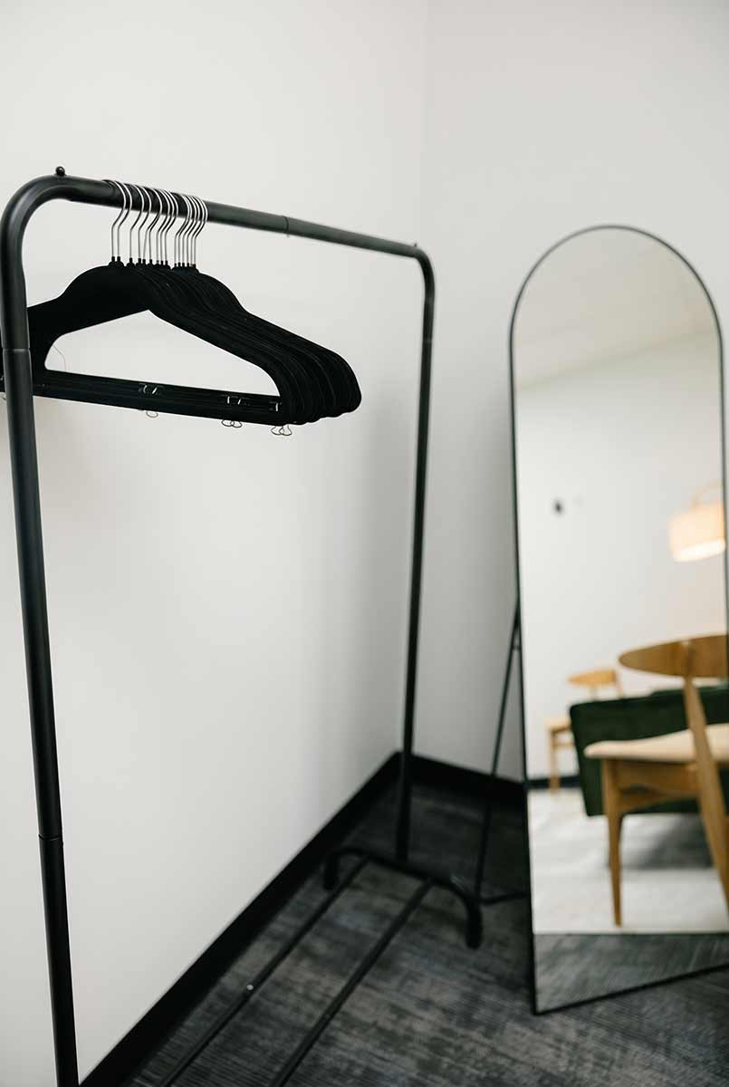 Alternate angle of the makeup room