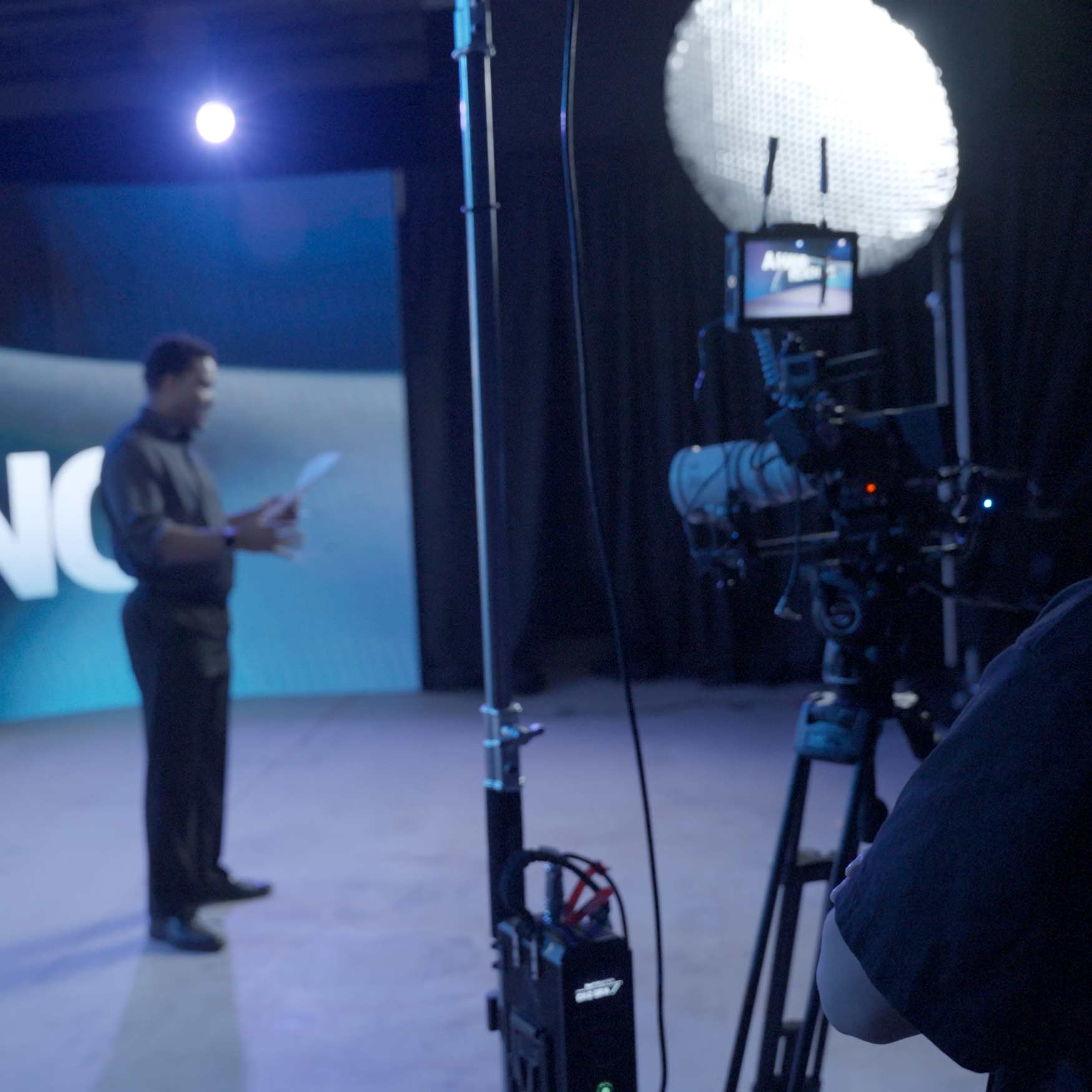 Behind the scenes at a Big Screen Studios production