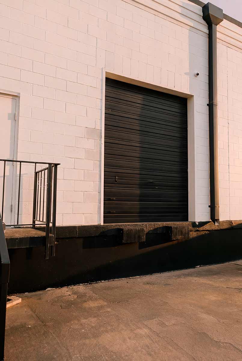 Rear loading dock and gear entrance at Big Screen Studios