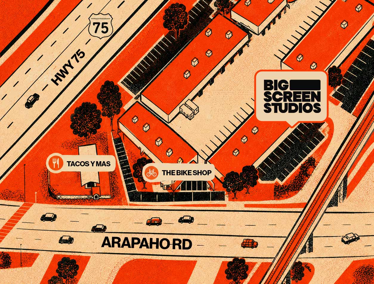 Parking map for Big Screen Studios, 1002 N Central Expressway Ste 269, Richardson TX